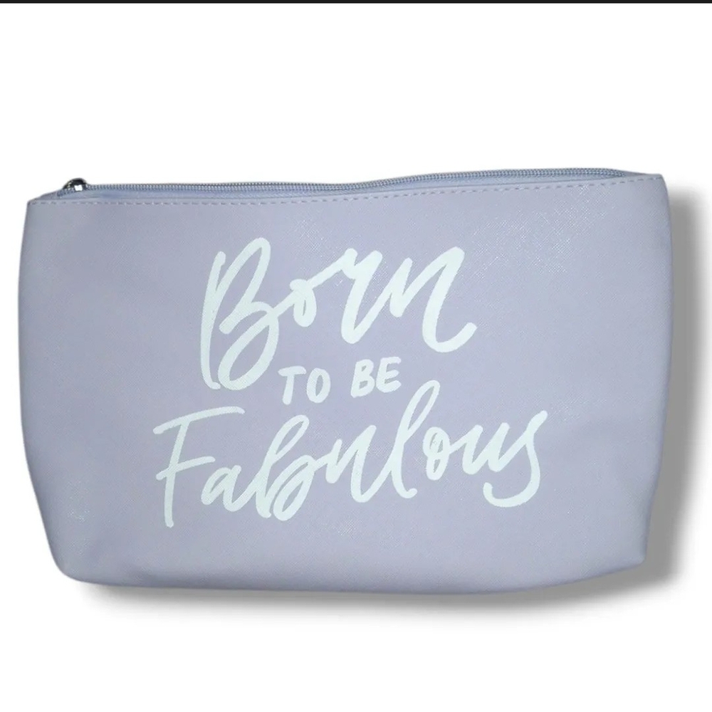 Large Lavender Cosmetic Pouch - Born to be Fabulous